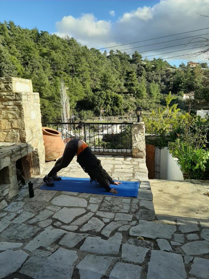 Blue Cottage Apsiou Bagian luar foto