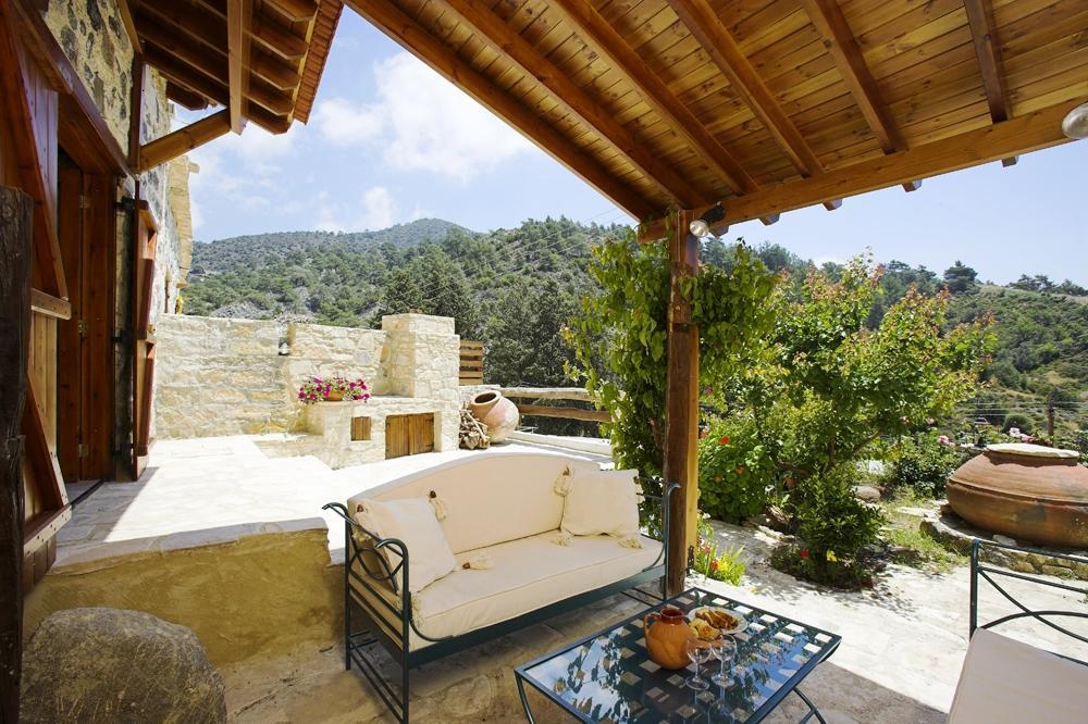 Blue Cottage Apsiou Bagian luar foto