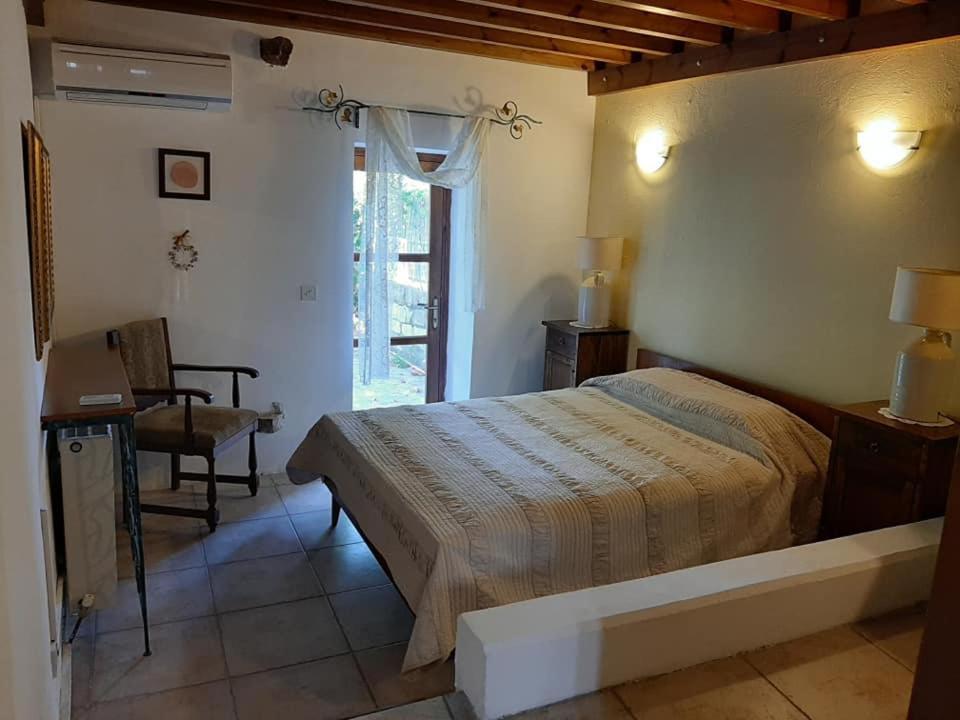 Blue Cottage Apsiou Bagian luar foto
